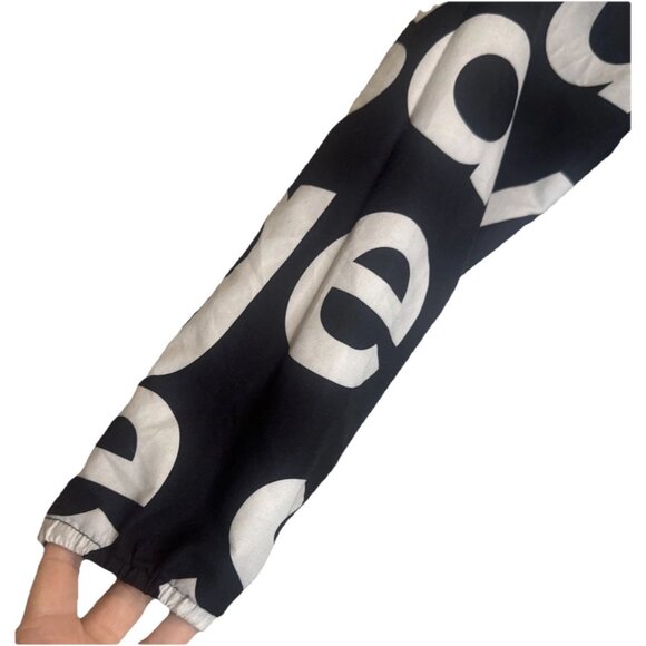 Brooklyn Cloth Mens SAVAGE Black White Lightweight 1/4 Zip Windbreaker Hoodie L - Picture 3 of 9